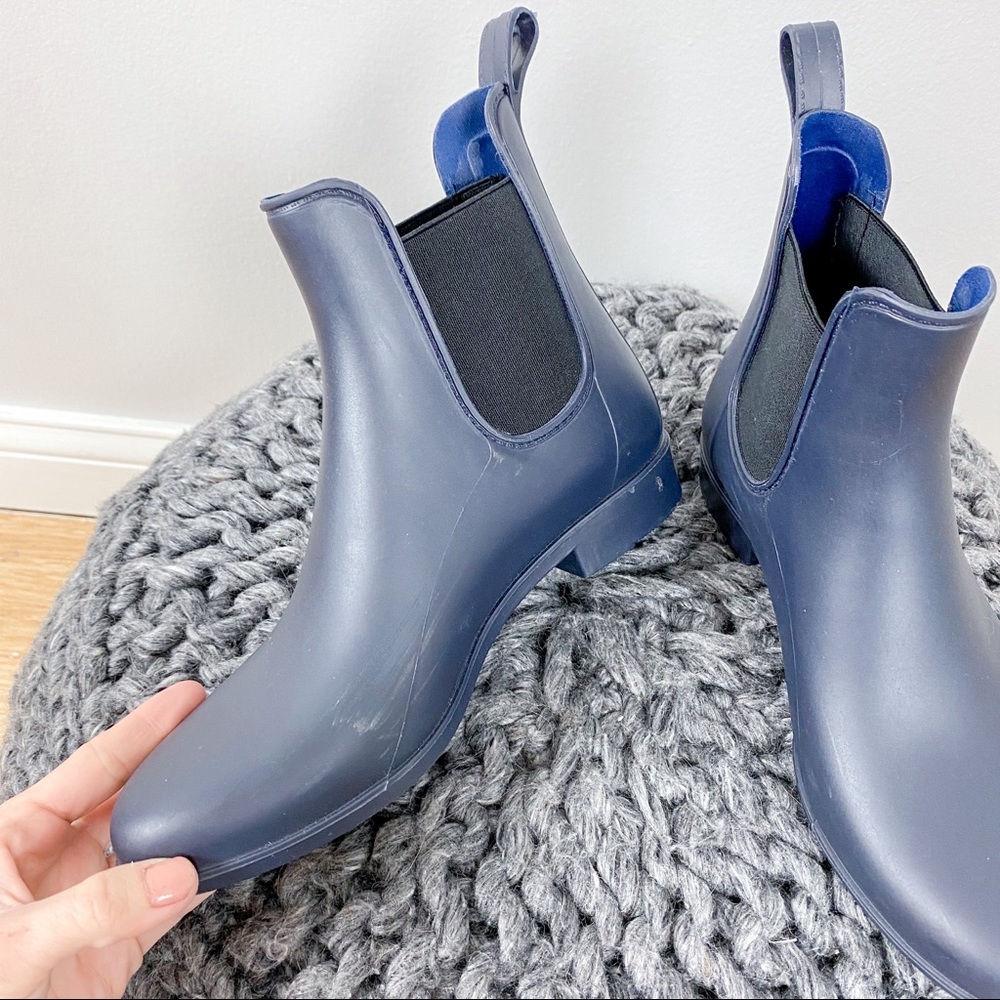 J. Crew Chelsea Short Rain Boot Blue - Picture 3 of 6